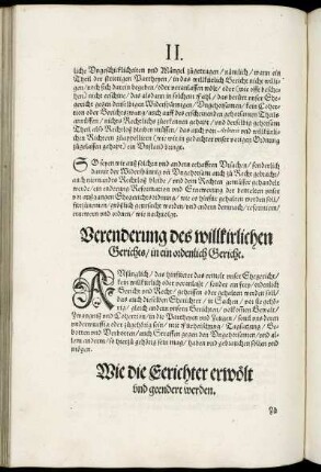 Verenderung des willkirlichen Gerichts in ein ordentlich Gericht.