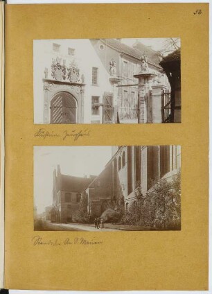 Zeughaus, Küstrin. Marienkirche, Stendal: Ansichten (aus: Skizzen- und Fotoalbum 12)