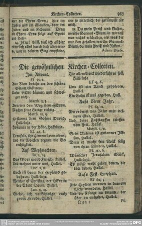 Die gewöhnlichen Kirchen-Collecten