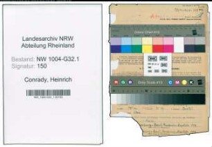Entnazifizierung Heinrich Conrady , geb. 30.11.1909 (Stadtinspektor)