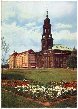 Dresden. Altmarkt und Kreuzkirche