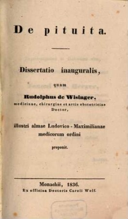 De pituita : diss. inaug.