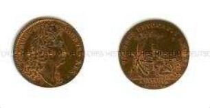 Nürnberger Rechenpfennig von Lazarus Gottlieb Lauffer mit Ludwig XIV. von Frankreich (lateinisch)
