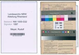Entnazifizierung Rudolf Meyer , geb. 10.02.1914 (Ingenieur)