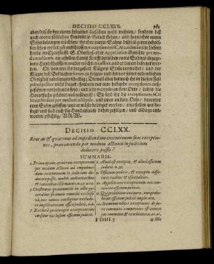 Decisio CCLXX. - Decisio CCLXXVII.