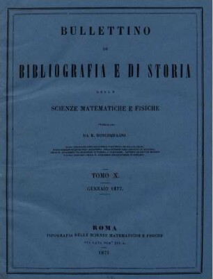 Tomo X. Gennaio 1877.