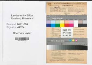Entnazifizierung Josef Goetzkes, geb. 09.10.1896 (Bezirksdirektor)