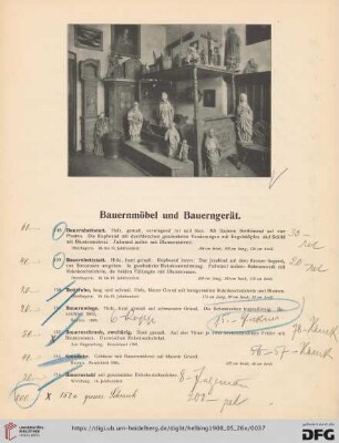 Bauernmöbel und Bauerngerät (Nr. 148-199d)