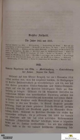 6. Die Jahre 1815 und 1816