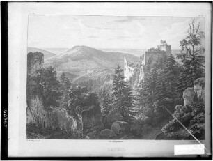 Baden-Baden Altes Schloss - Schloss Hohenbaden Gesamtansicht