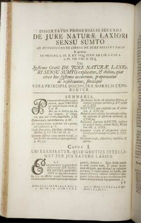 Dissertatio Prooemialis Secunda De Jure Nature Laxiori ...