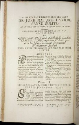 Dissertatio Prooemialis Secunda De Jure Nature Laxiori ...