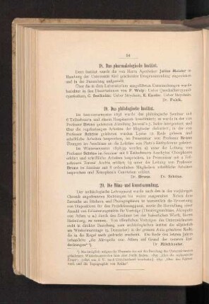 19. Das philologische Institut.