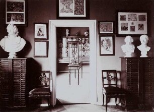 Sammlungszimmer mit Blick in das Majolika-Zimmer, Goethe-Haus, Weimar
