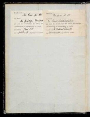 Beschreibungsnachweise der Preuß. Akad. d. Wiss.