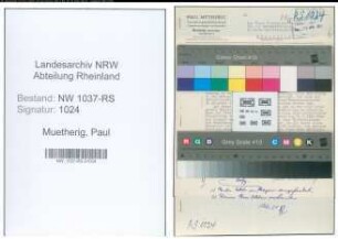 Entnazifizierung Paul Muetherig , geb. 19.06.1909 (Rechtsanwalt)
