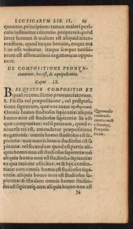 De Compositione Pronunciatorum ... Caput IX.