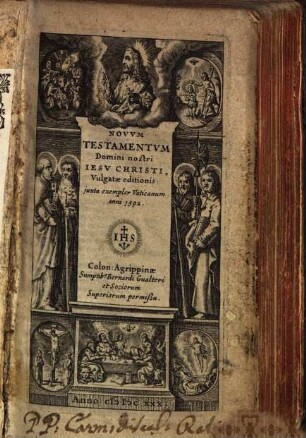 Novvm Testamentvm Domini nostri Iesv Christi, Vulgatae editionis : juxta exemplar Vaticanum anni 1592