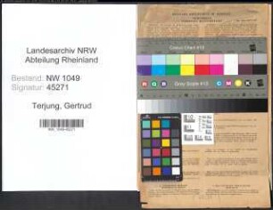 Entnazifizierung Gertrud Terjung , geb. 20.04.1884 (Kauffrau)