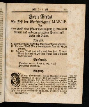 321-332, Vierte Predig am Fest der Verkuendigung Mariae