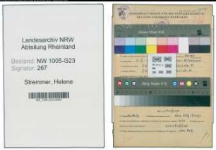 Entnazifizierung Helene Stremmer , geb. 12.02.1893 (Schneiderin)