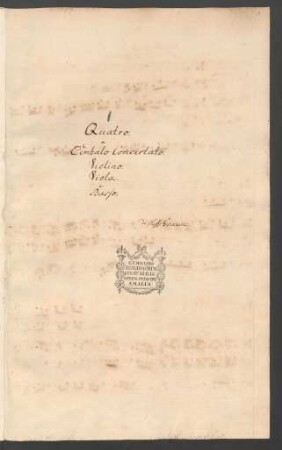 Quartette; vl, vla, b, cemb; G-Dur; GraunWV Av:XIV:9