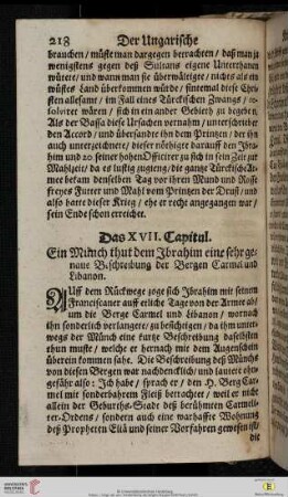 Das XVII. Capitul