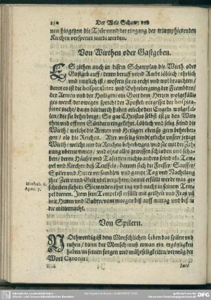 Von Wirthen oder Gastgebern
