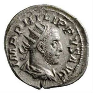 Münze, Antoninian, 248 n. Chr.