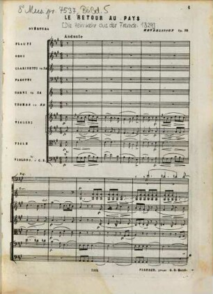 Le retour au pays : op. 89