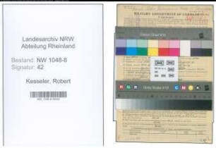 Entnazifizierung Robert Kesseler , geb. 15.09.1905 (Betriebsleiter)