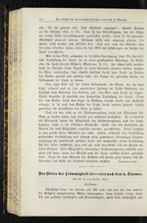 ¬Das¬ Wesen der Frömmigkeit (devotio) nach dem h. Thomas : (Fortsetzung)