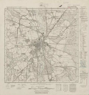 2728 (alte Nr.: 1300) Lüneburg, Topographische Karte 1:25000 (4cm - Karte)
