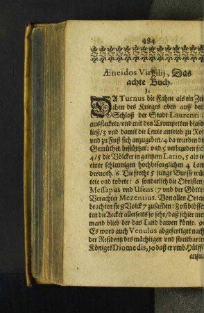 Aeneidos Virgilij, Das achte Buch.