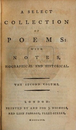 A Collection of Poems : With Notes, Biographical And Historical, 2