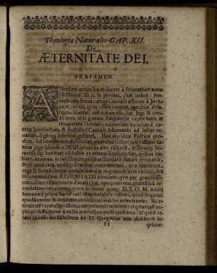 Cap. XII. De Æternitate Dei.