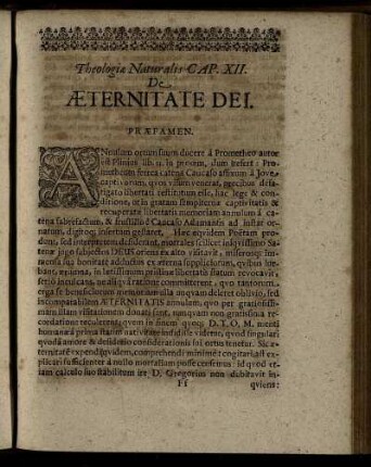 Cap. XII. De Æternitate Dei.