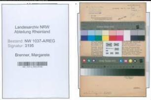 Entnazifizierung Margarete Brenner , geb. 00.00.0000 (Studienraetin)