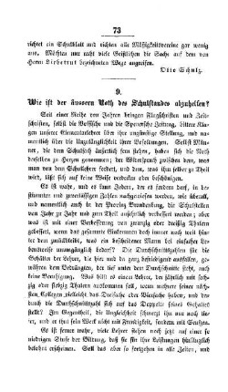 Wie ist der äussern Noth des Schulstandes abzuhelfen?