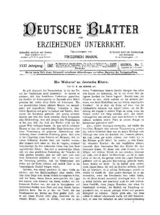 Ein Mahnruf an deutsche Eltern