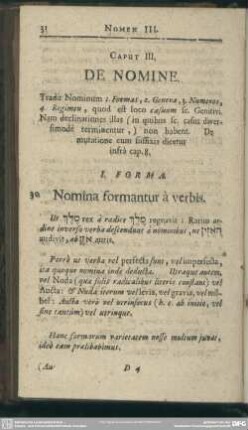 Caput III. De Nomine