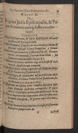 Caput II. Origine Juris episcopalis, & Papae Romani
