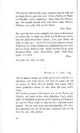 3 Breslau, d. 8. Sept. 1784