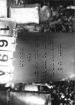 Grabstein 169 [Hahn S. 56 Grab-Nr. 1468]: Grabstein 169A [Hahn S. 56 Grab-Nr. 1468]