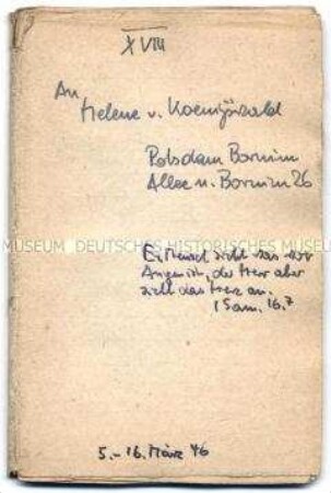 Tagebuch (Band 18) von Harald von Koenigswald über den Alltag im Kriegsgefangenenlager in Sarrebourg - Familienkonvolut