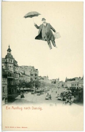Danzig. Innenstadt und "Fliegender Mann" ("Ein Ausflug nach Danzig")