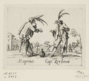 Scapino - Capitaine Zerbino, Blatt 12 der Folge "Balli di Sfessania"