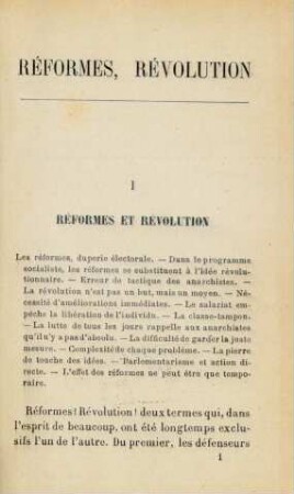 I Réformes Et Révolution