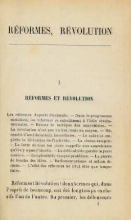 I Réformes Et Révolution