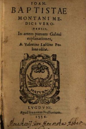 In artem parvam Galeni explanationes